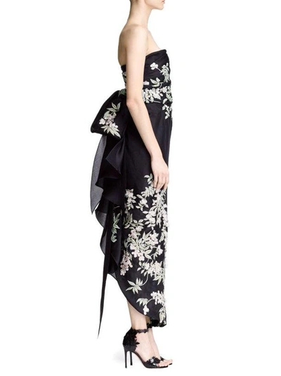 Marchesa Couture Strapless Black Satin Faced Organza Gown | ModeSens