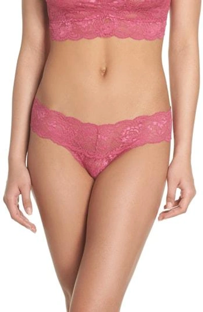 Shop Cosabella 'never Say Never Cutie' Thong In Plum Blossom