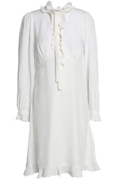 Shop Zimmermann Woman Ruffle-trimmed Crepe Shirt Dress White