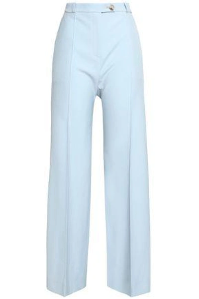 Shop Alexa Chung Woman Wool-twill Bootcut Pants Sky Blue