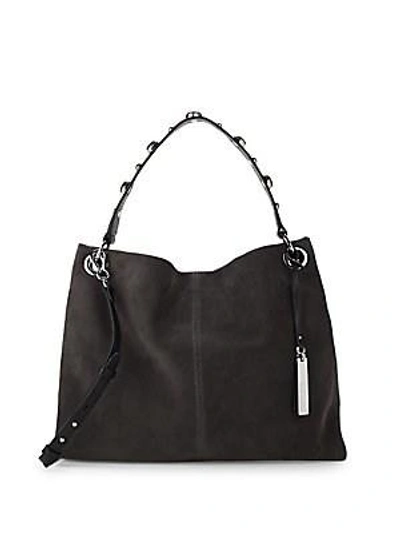 Shop Vince Camuto Open Leather Hobo Bag In Black