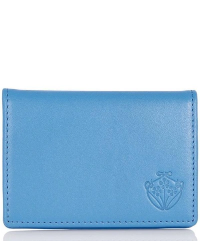 Shop Liberty London Leather Flip Card Holder In Blue