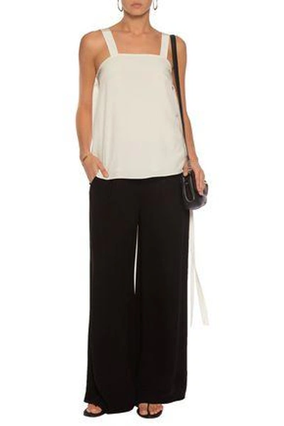 Shop Tibi Woman Silk Crepe De Chine Top White