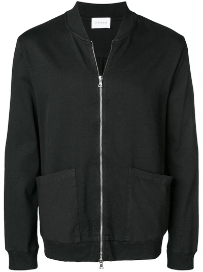 Shop Low Brand Oversized Pocket Bomber Jacket - Black