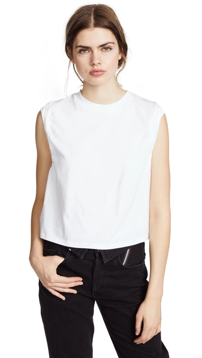 Shop The Range Stark Cropped Muscle Tee In White