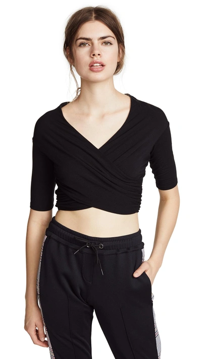 Stretch Jersey Double Layer Wrap Top
