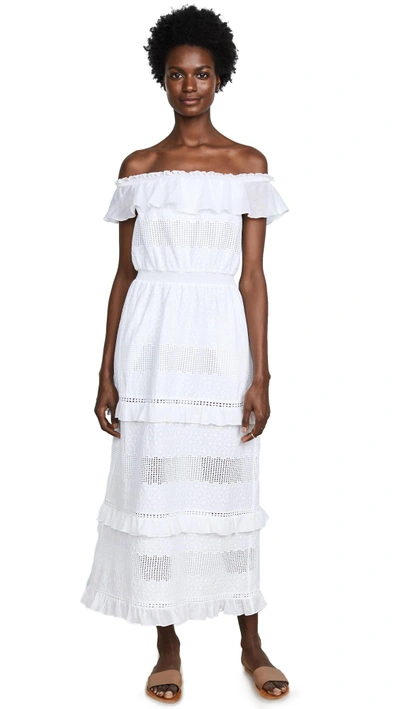 Shop Kisuii Off Shoulder Maxi Dress In White
