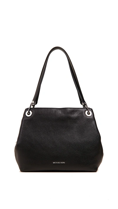 Shop Michael Michael Kors Raven Large Shoulder Tote Bag In Black