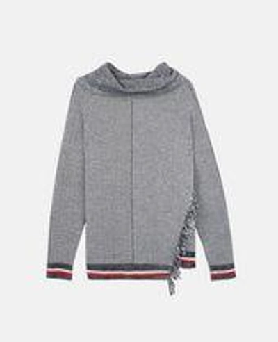 Shop Stella Mccartney Off-shoulder Knit Sweater In Multicolor