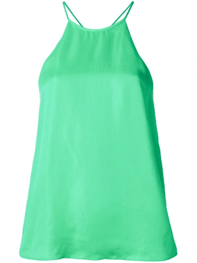 Shop Tibi Sleeveless Fitted Vest Top - Green