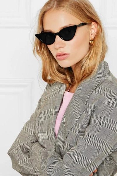 Shop Illesteva Isabella Cat-eye Acetate Sunglasses In Black