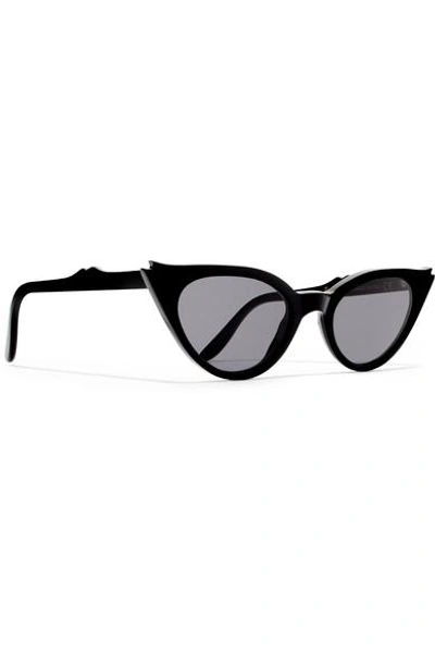 Shop Illesteva Isabella Cat-eye Acetate Sunglasses In Black