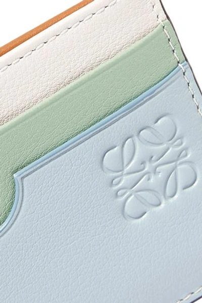 Shop Loewe + Paula's Ibiza Color-block Textured-leather Cardholder