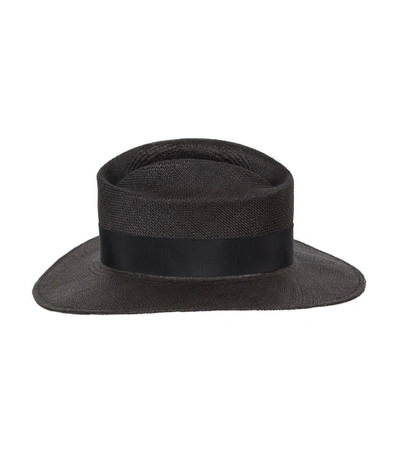 Shop Gladys Tamez Millinery Black Seymour Straw Hat