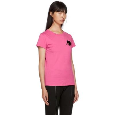 Shop Valentino Pink Heart T-shirt In Vpl Pink
