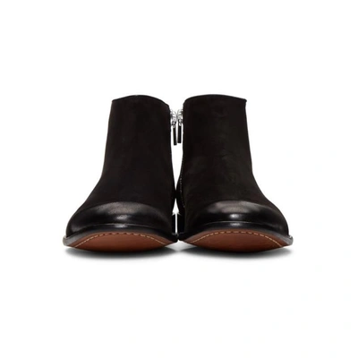 Shop Alexander Mcqueen Black Suede Dream Zip Boots In 1000 Black