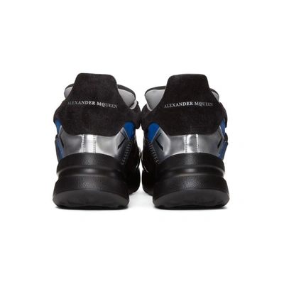 Shop Alexander Mcqueen Black Patchwork Runner Sneakers In 8485mltblk