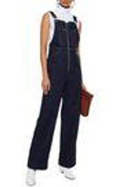 Shop Alexa Chung Woman Denim Overalls Dark Denim