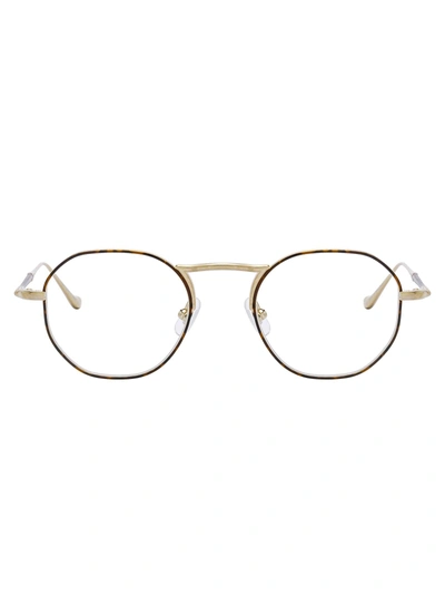 Shop Matsuda Classic Glasses In Brushed Gold