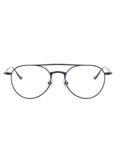 Shop Matsuda Aviator Frame Glasses In Matte Black
