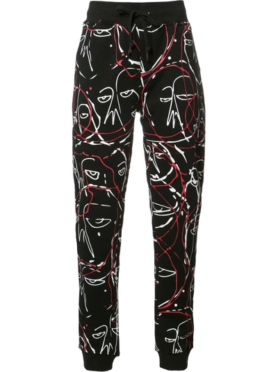 Shop Haculla Abstract Print Sweatpants - Black