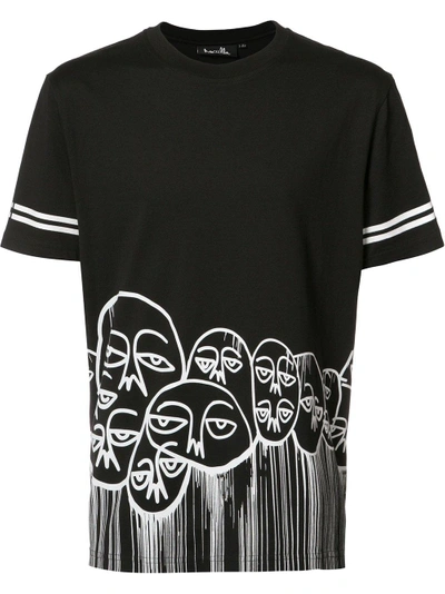 Shop Haculla 'faces' Motif T-shirt - Black