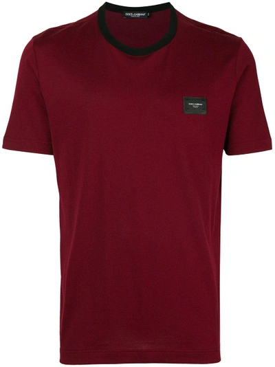 Shop Dolce & Gabbana Crew Neck T-shirt In Red