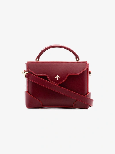 Shop Manu Atelier Red Micro Bold Leather Cross-body Bag