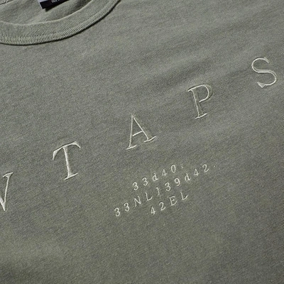 Shop Wtaps Long Sleeve Design System Tee In Green