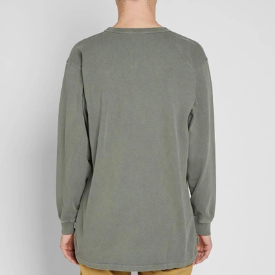 Shop Wtaps Long Sleeve Design System Tee In Green