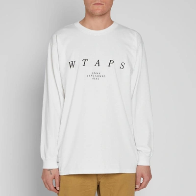 Shop Wtaps Long Sleeve Design System Tee In White