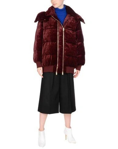 Shop Stella Mccartney Synthetic Down Jackets In Deep Purple