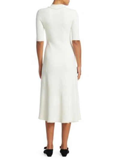 Shop Proenza Schouler Rib Knit Midi Dress In Off White