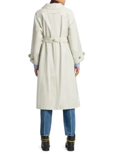 Shop Proenza Schouler Belted Trench Coat In Pale Grey