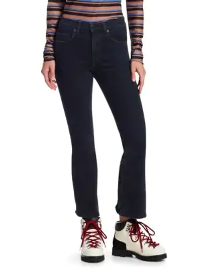 Shop Proenza Schouler Cropped Flare Jeans In Stone Washed Blue