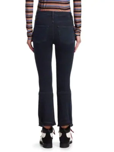 Shop Proenza Schouler Cropped Flare Jeans In Stone Washed Blue