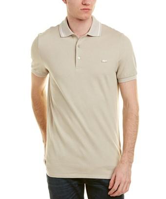 burberry check placket polo shirt