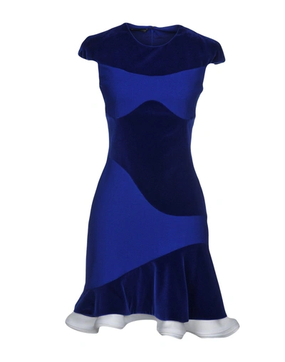 Shop Alexander Mcqueen Short Dress In Blue