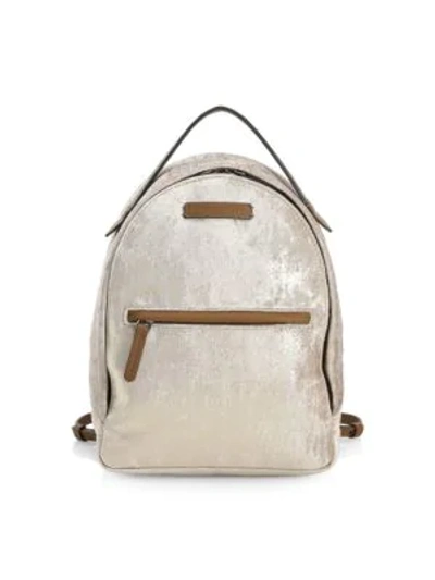 Shop Brunello Cucinelli Distressed Leather Backpack In Multi