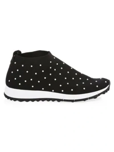 Shop Jimmy Choo Norway Sock Sneakers In Black White