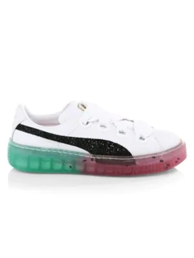 Shop Puma Women's Candy Princess Leather Platform Sneakers In White