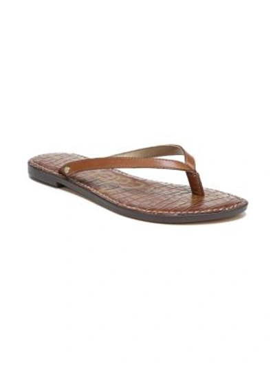 Shop Sam Edelman Gracie Saddle Leather Thong Sandals In Luggage