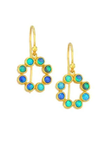 Shop Gurhan Juju 24k Yellow Gold & Opal Drop Earrings