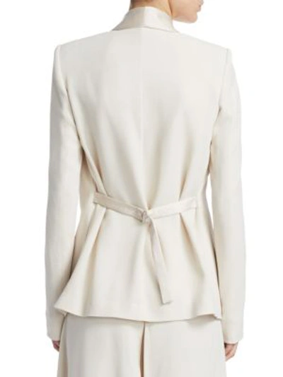 Shop Theory Fluid Shawl Blazer In Shell White