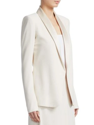 Shop Theory Fluid Shawl Blazer In Shell White