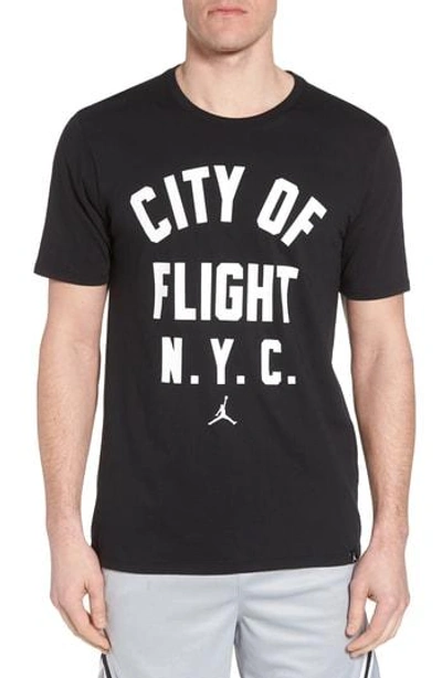 Shop Nike Sportswear City Of Flight T-shirt In Black/ White