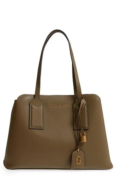 Shop Marc Jacobs The Editor Leather Tote - Beige In Lichen