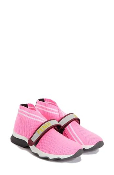 Shop Fendi Rockoko Mismatch Sneaker In Pink