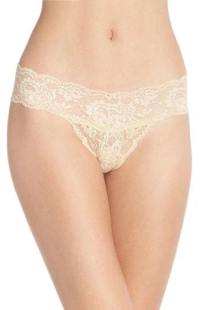 Shop Cosabella 'never Say Never Cutie' Thong In Luxe Sand