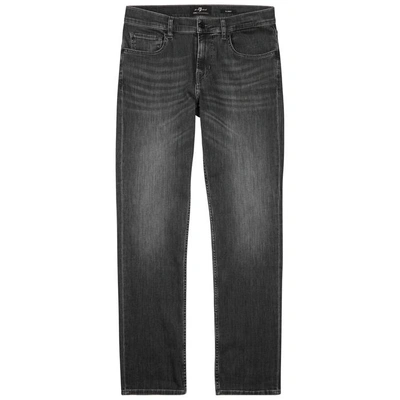 Shop 7 For All Mankind Slimmy Luxe Performance Slim-leg Jeans In Grey